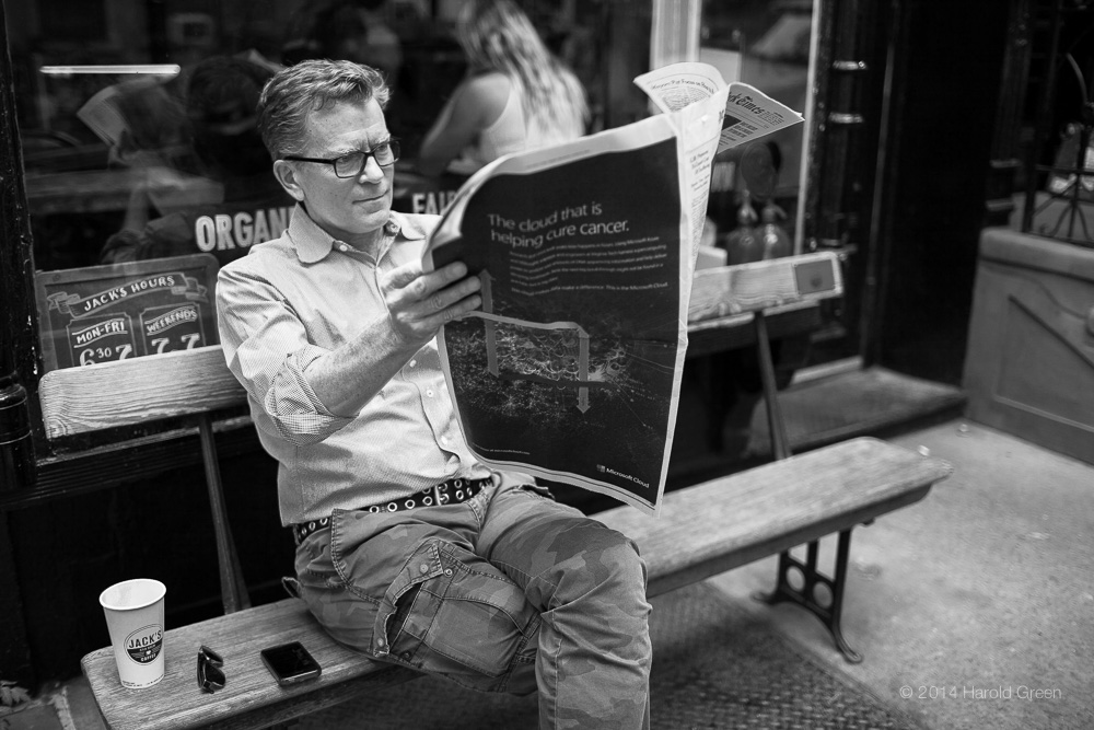Sunday Morning Coffee. Greenwich Village, New York City. © 2014 Harold Green.