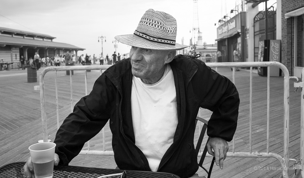 "Content" Coney Island, Brooklyn © 2014 Harold Green.